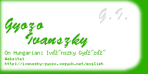 gyozo ivanszky business card